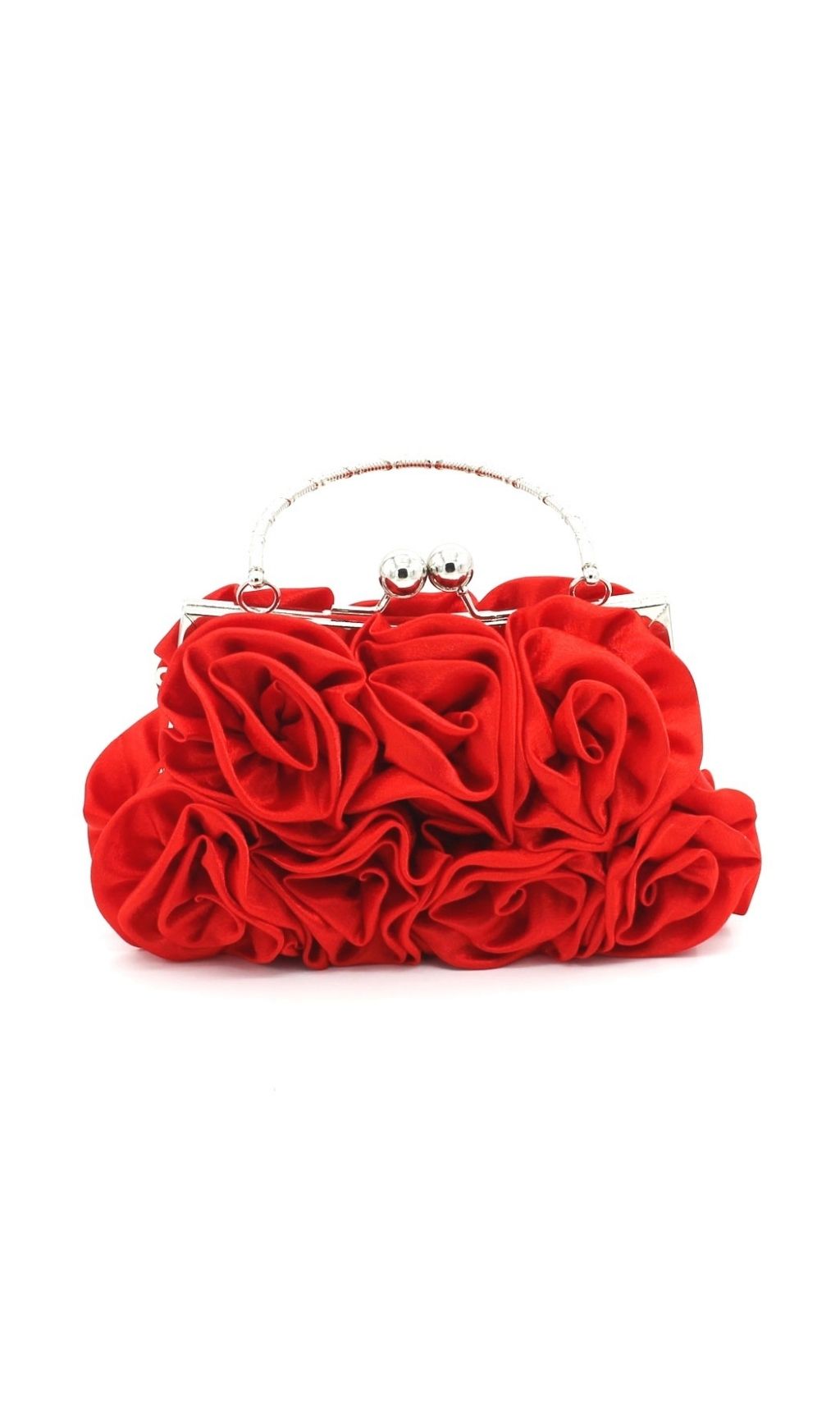 Fashionslee Women Adahy Flower Satin Bag In Red