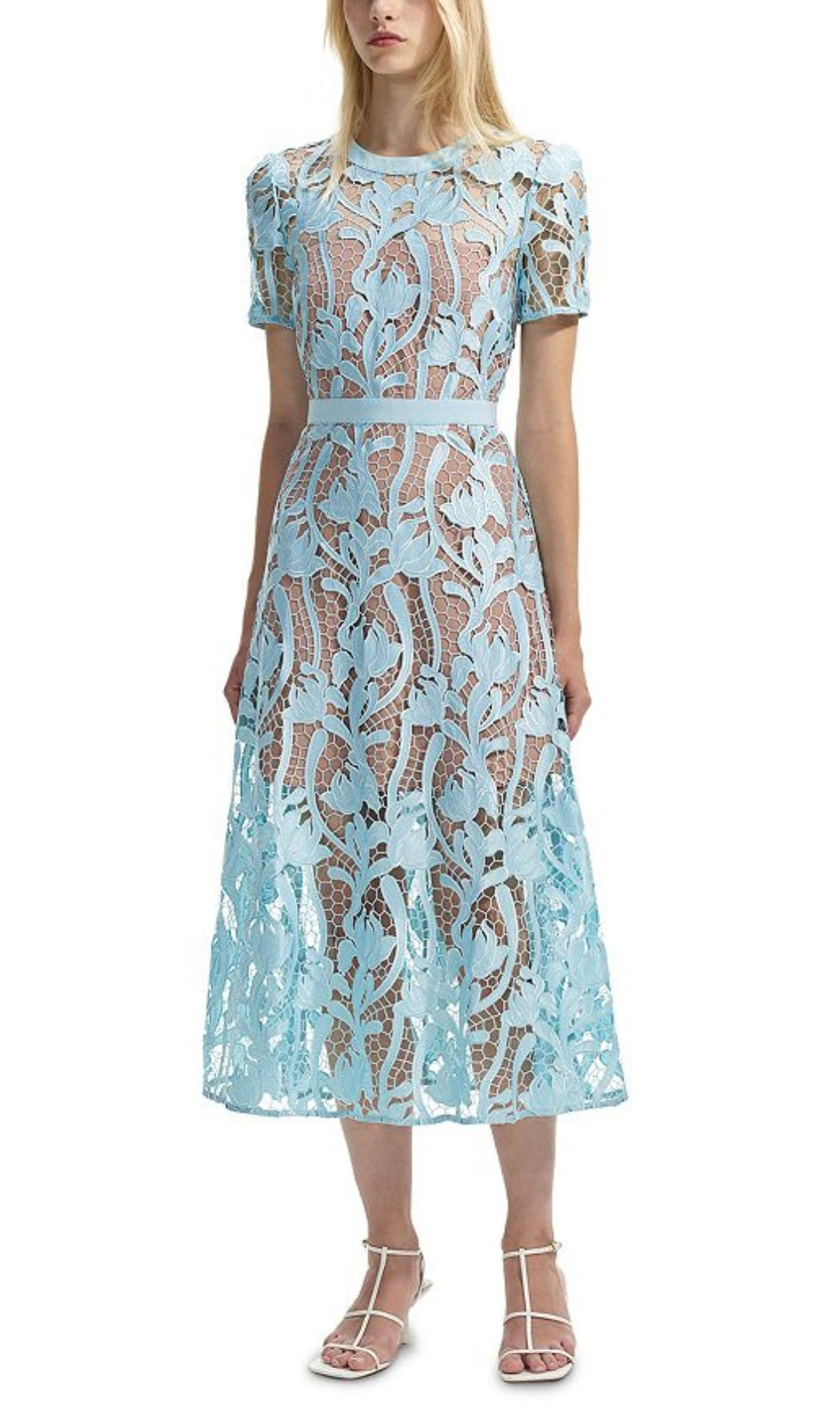 001c1159e1d187ab3afabbce6576cd50.jpeg Fashionslee Women Allene Blue Lace Midi Dress