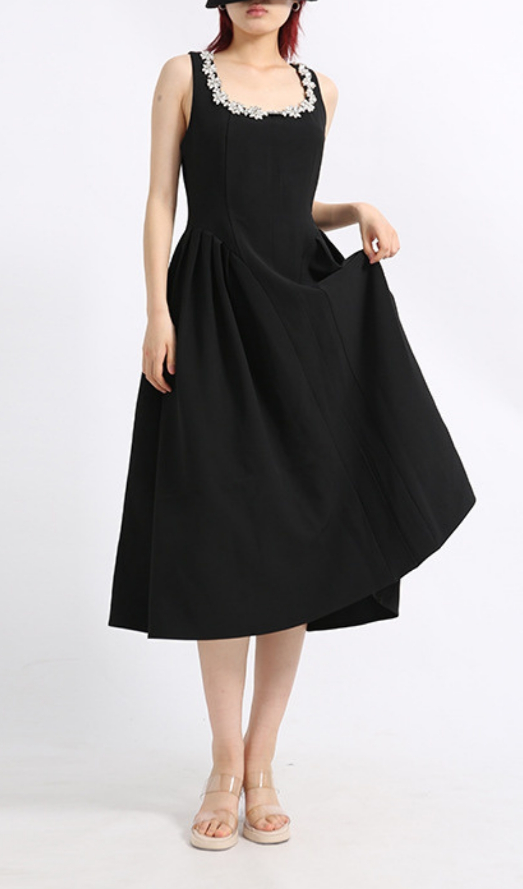 005068f9351a0b706084397df9a44758.jpg Fashionslee Women Eylül Black Diamond Midi Dress