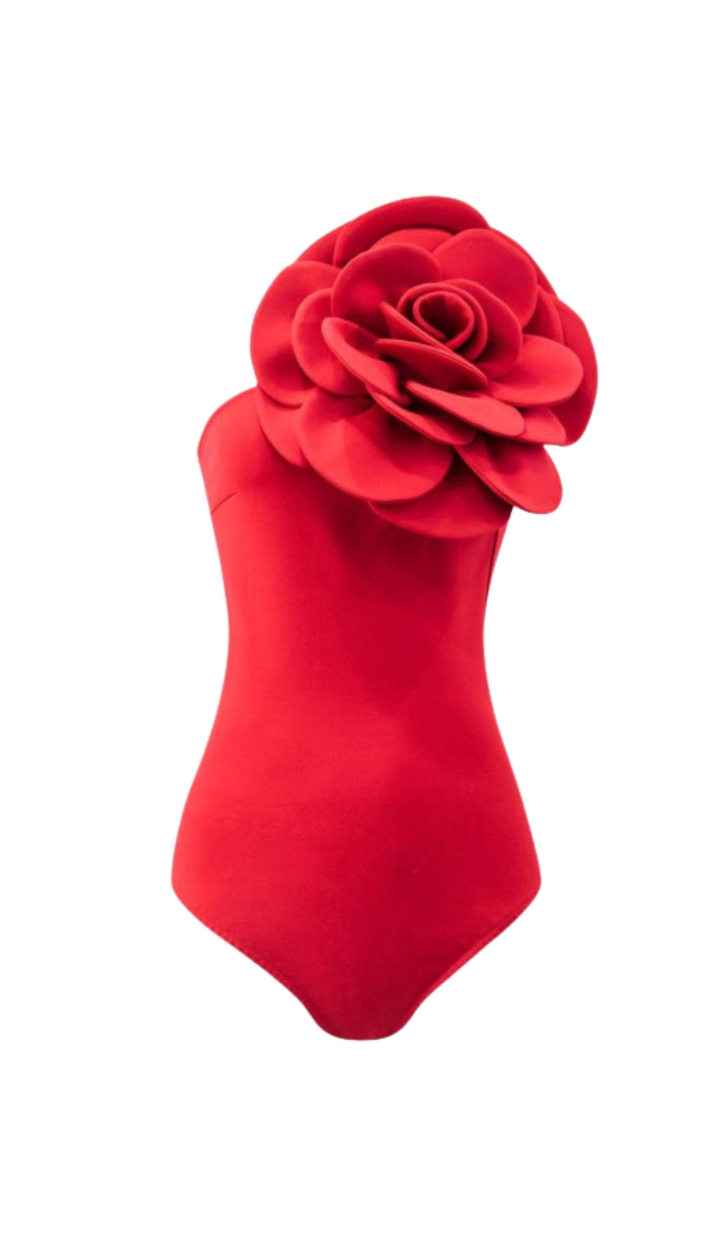 0054f789860dd2b85e171a6a1e5c9cdb.jpeg Fashionslee Women Exaggerated 3D Flower Bodysuit In Red