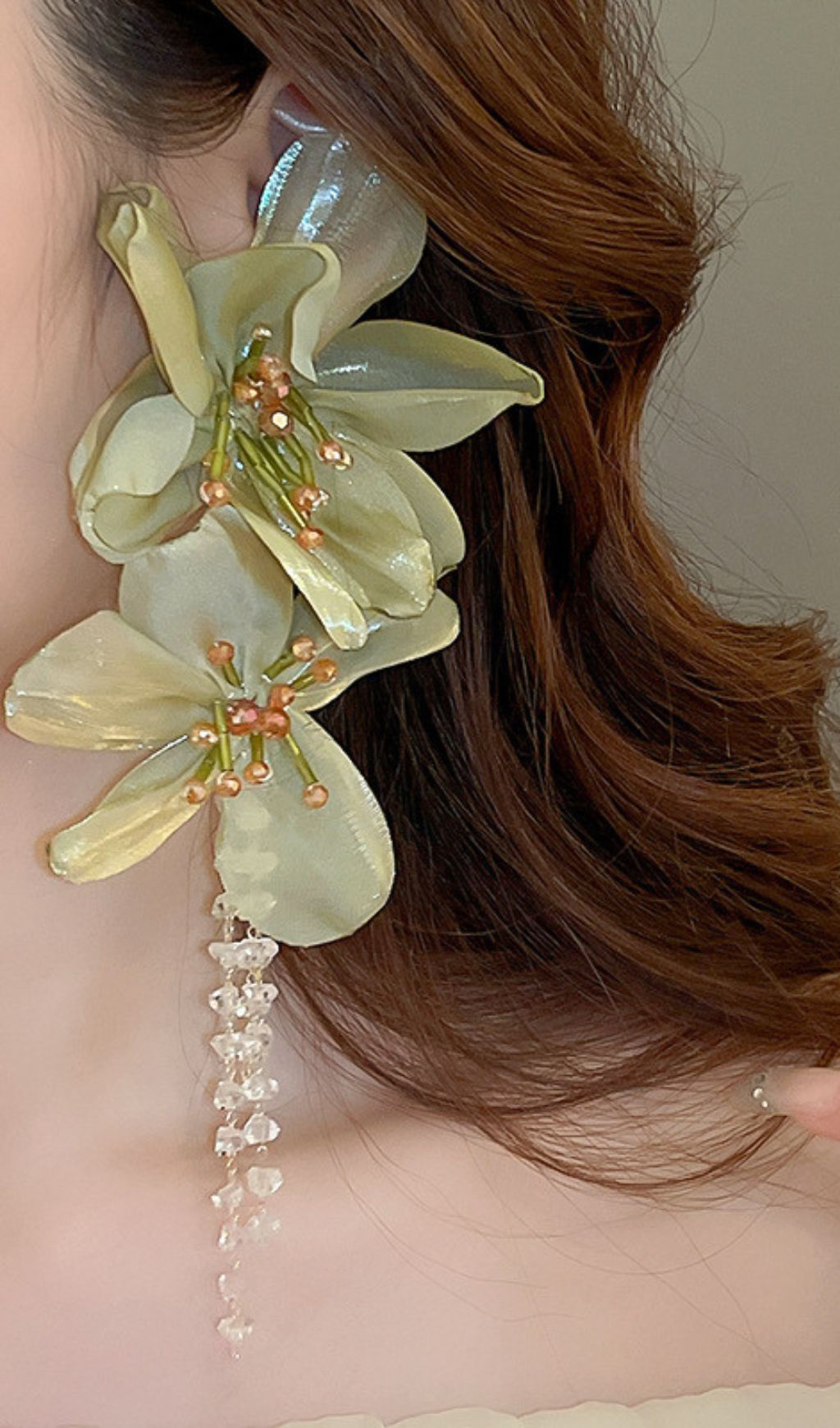 00621a11d722ec7504cc0d5f1ade8378.jpg Fashionslee Women Gianna Green Flower Earrings
