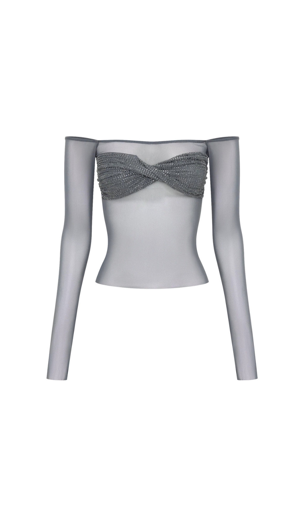 007c1ad62350f7e806f0cf0acb69ea00.jpg Fashionslee Women Edmundo Diamante Mesh Top
