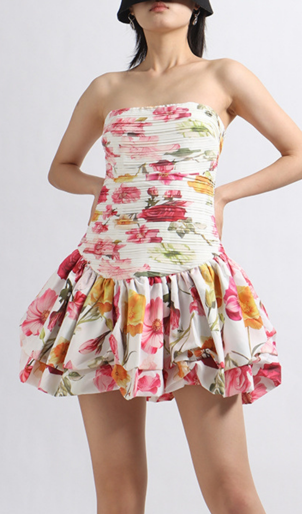 009d51b2a61917b1da089c6564754504.jpg Fashionslee Women Elara Strapless Floral Printed Mini Dress