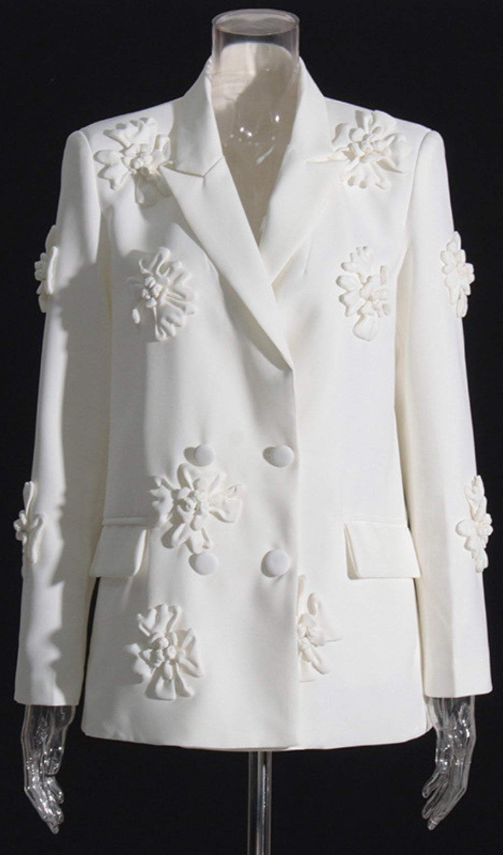 00cecd043ab44984a01eaf05aaacbdeb.jpeg Fashionslee Women Acedia White Three Dimensional Floral Suit