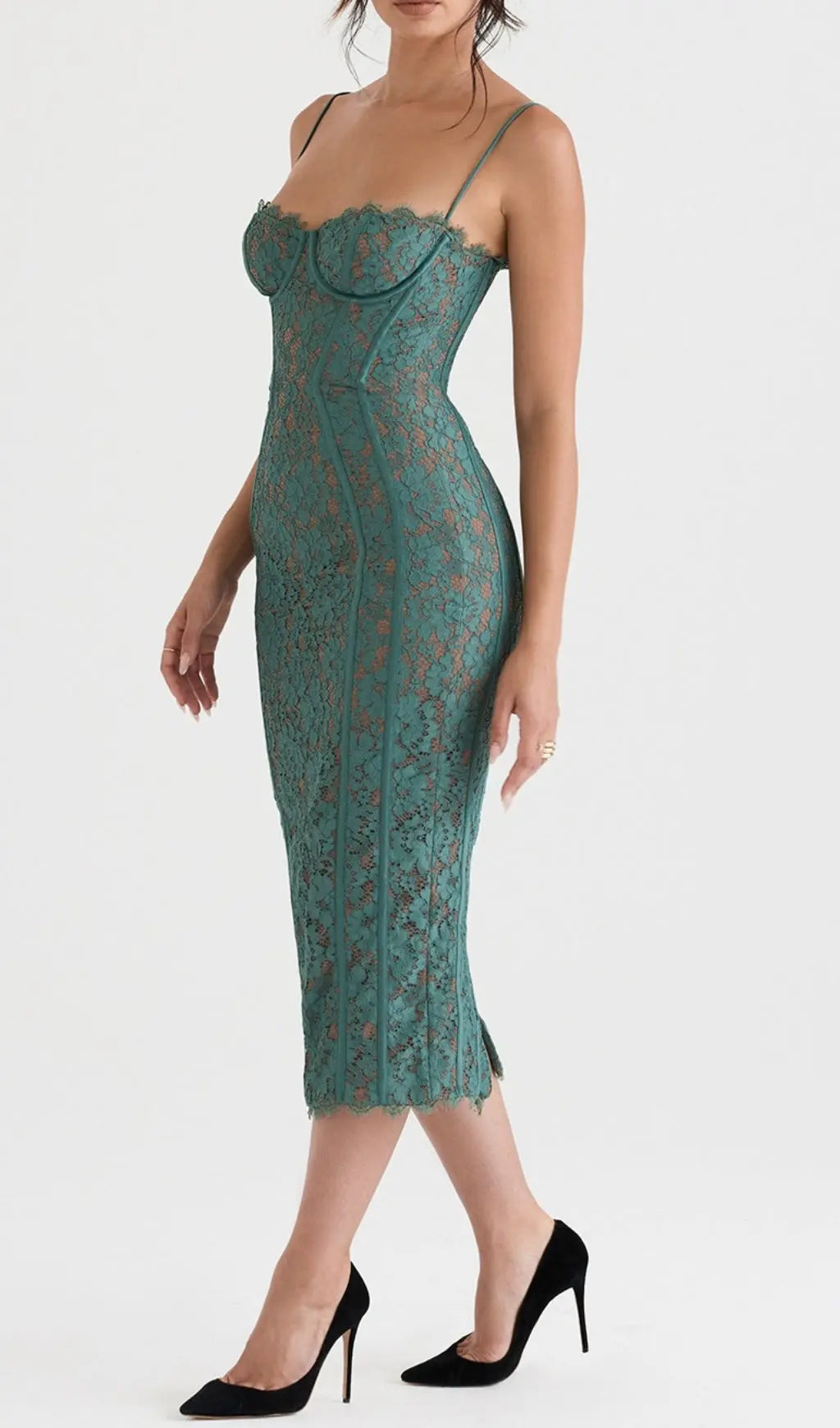 010822c4fbdd0f6a6a7fdd412bcdaba8.jpeg Fashionslee Women Forest Lace Midi Dress