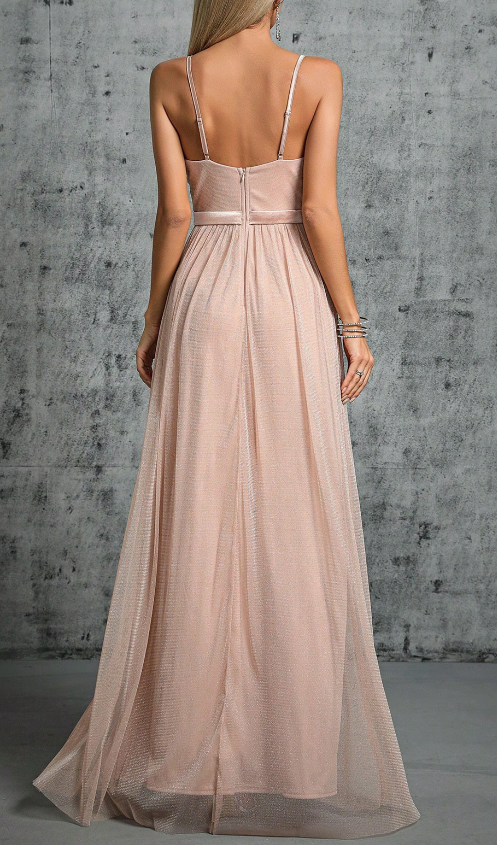 Fashionslee Women Genoa Strappy V-Neck Maxi Dress