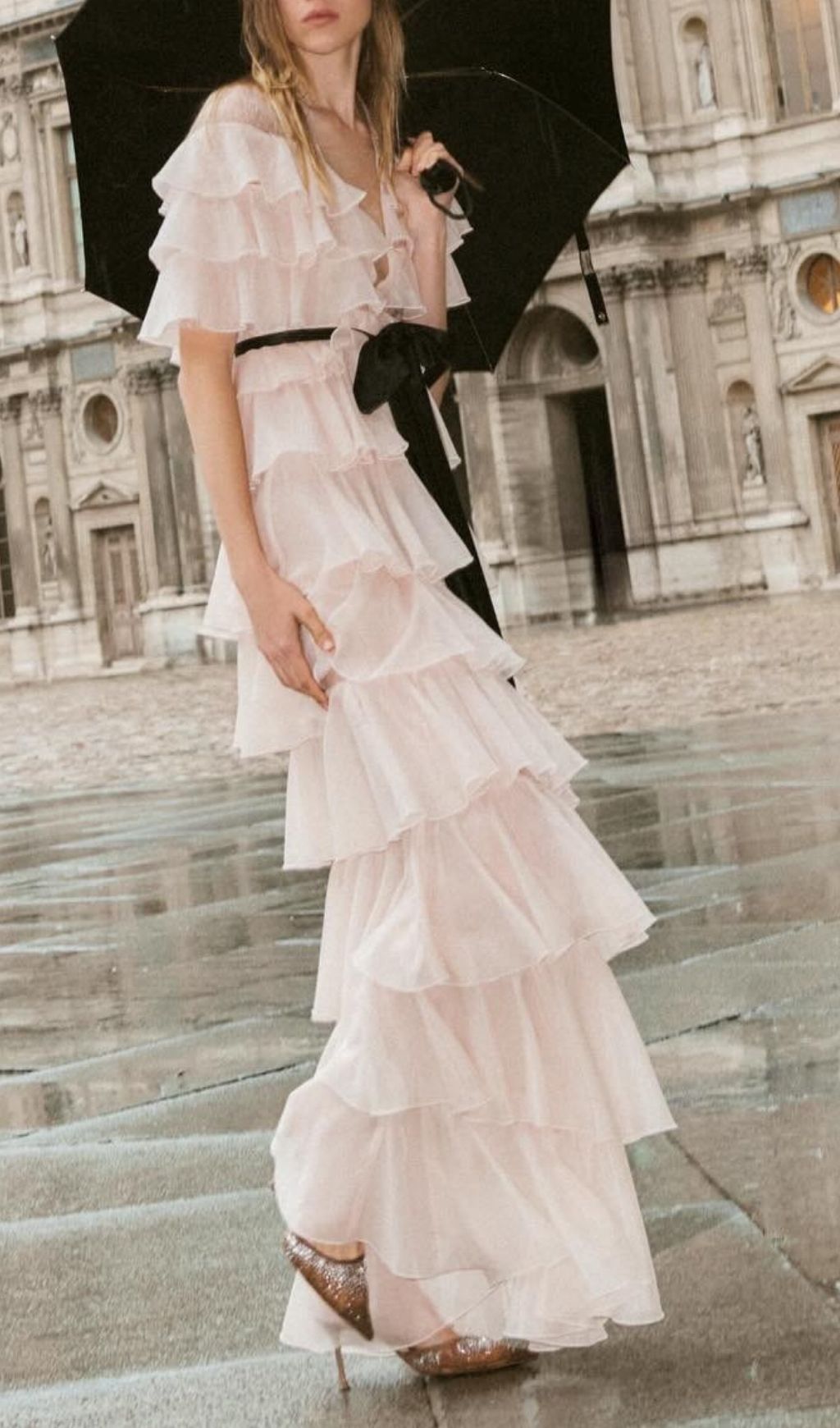 Fashionslee Women Kondo Ruffle Layered Maxi Dress