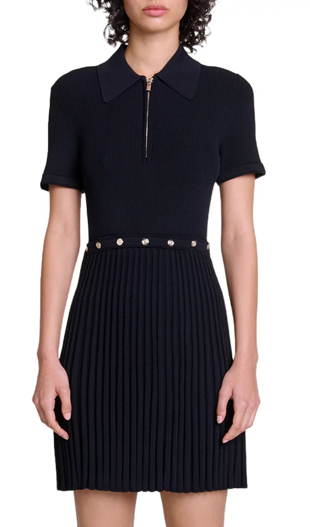 Fashionslee Women Ritourna Rib Knit Cut Out Mini Dress