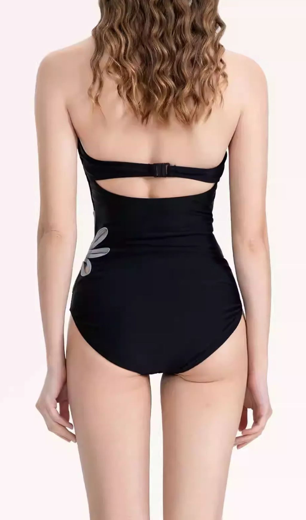 Fashionslee Women Gabi Black Flower One-Piece Swimsuit