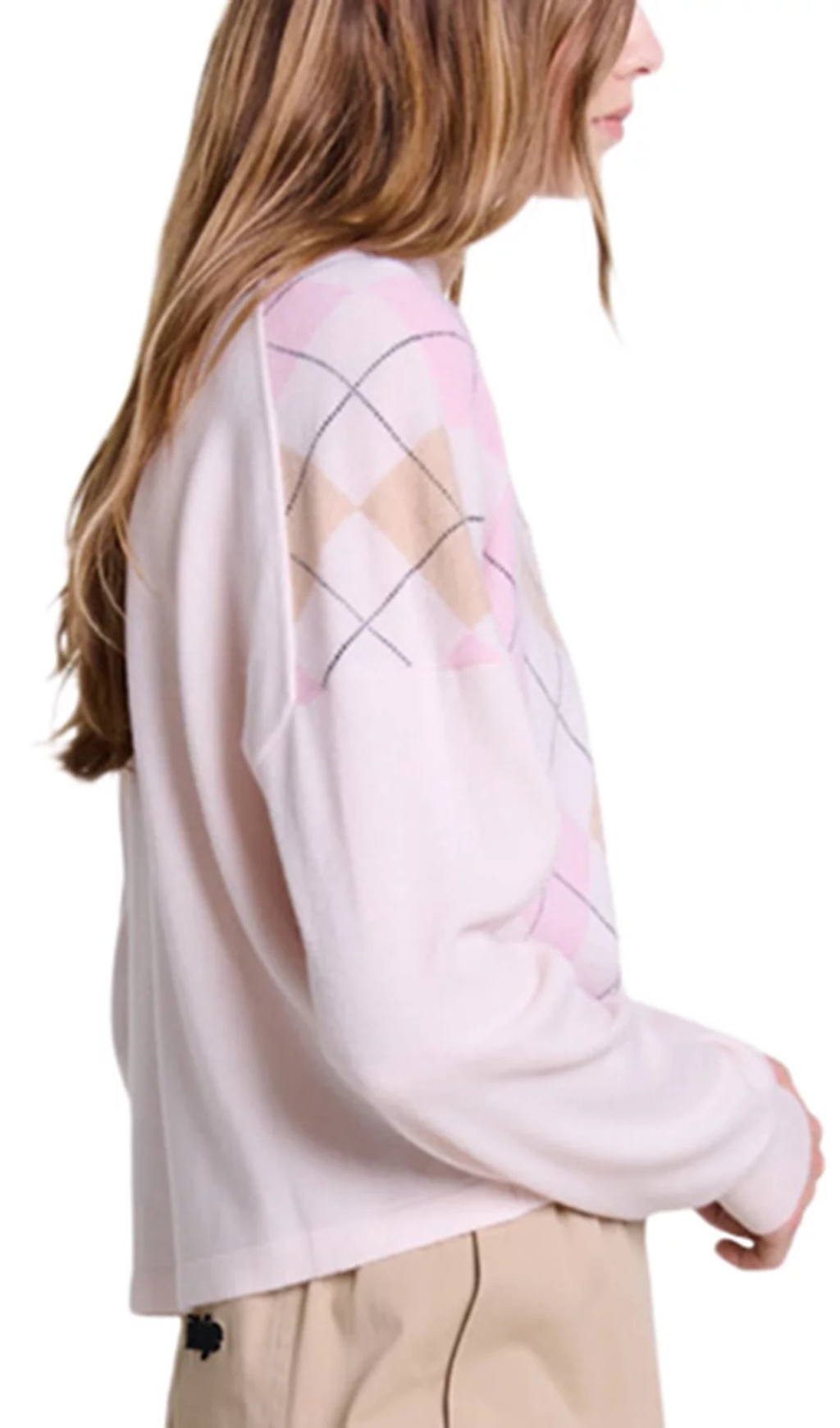 01ede233606f55ea65a854bbca950236.jpg Fashionslee Women Magrille Check Print Polo Style Jumper