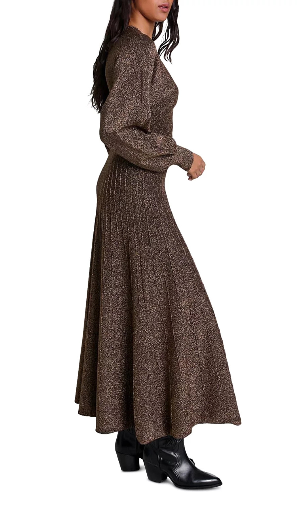 01fef0b1e842942a30836a57cbf0f6f5.jpg Fashionslee Women Rillante Metallic Knit Maxi Dress