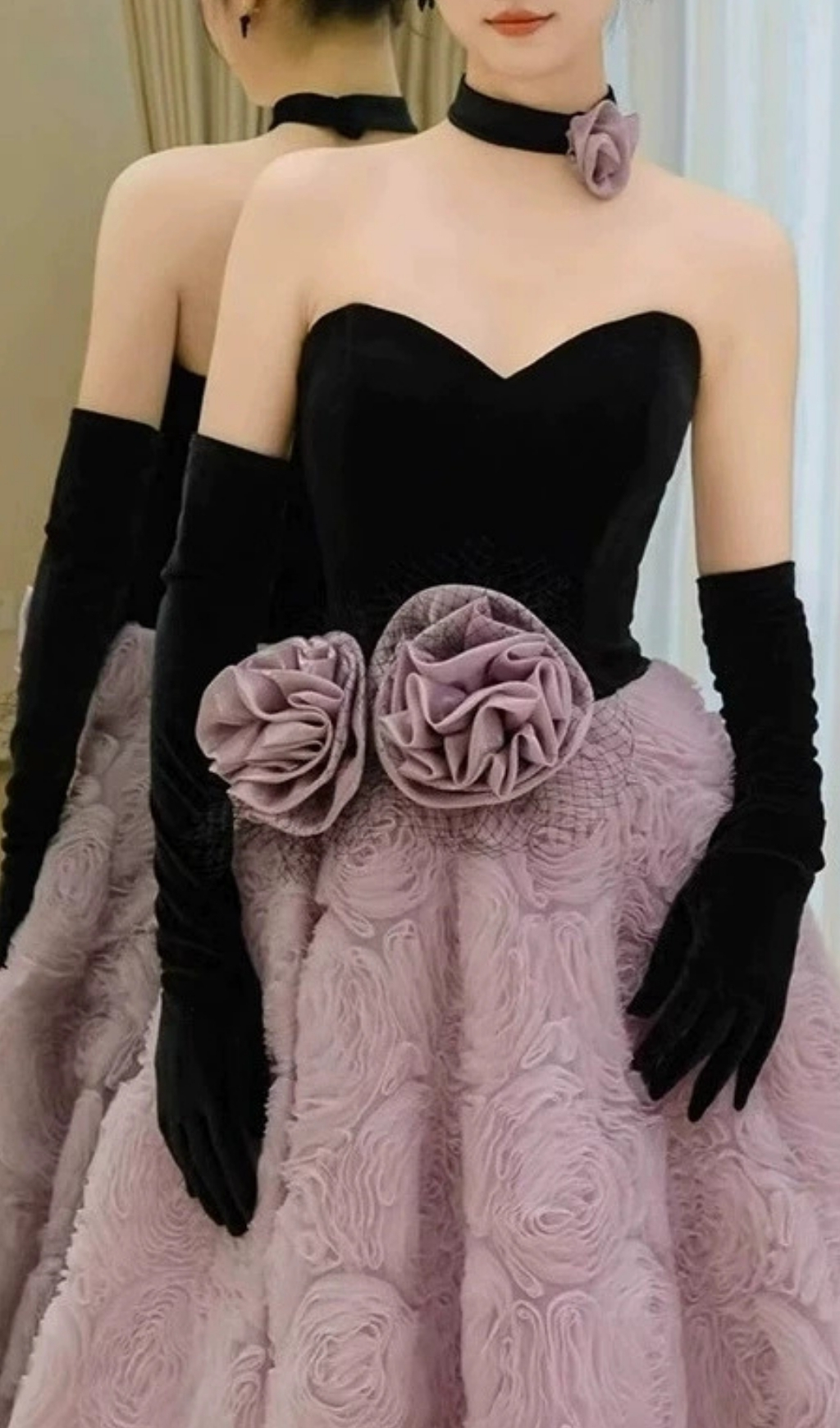 020283b0ae6be2e7a920fbaae3f23162.jpg Fashionslee Women Elanie Strapless Flower Maxi Dress