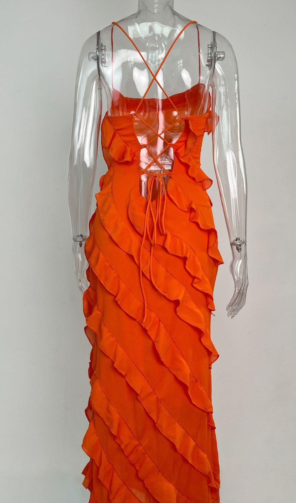 0221da00dc02bacbfa11cd229a805629.jpeg Fashionslee Women Lace Up Ruffle Straight Dress