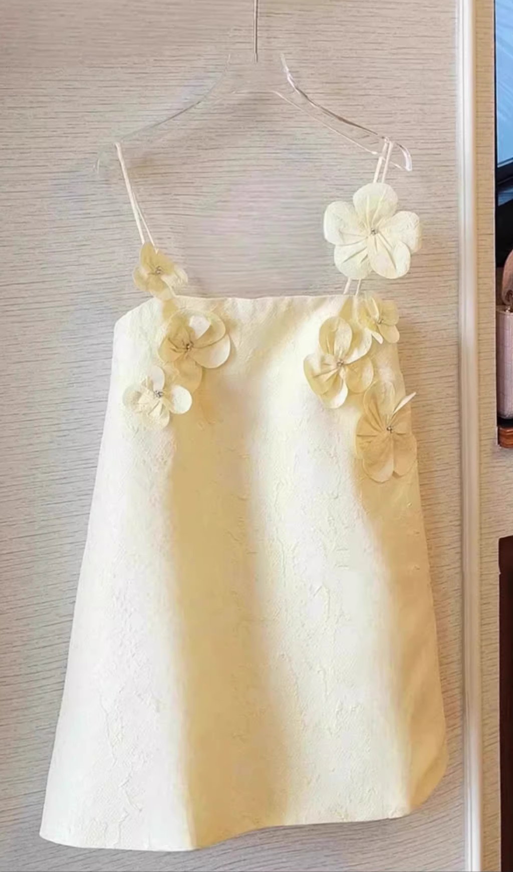 Fashionslee Women Ella Yellow Flower Mini Dress