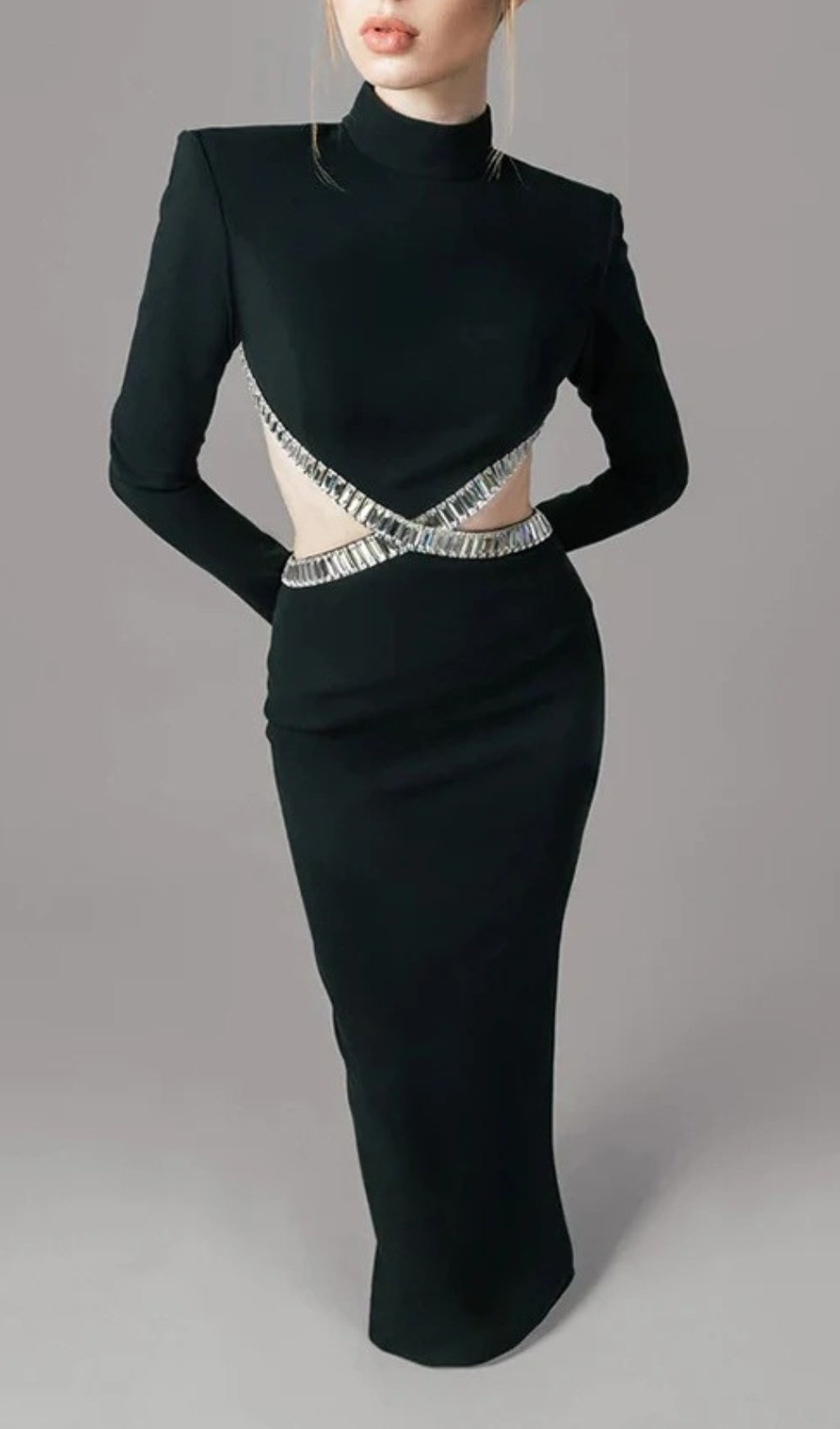 02479a20c7fc619c47a87dd60cac9d2b.jpeg Fashionslee Women Annika Crepe Gown With Crystal Cutouts
