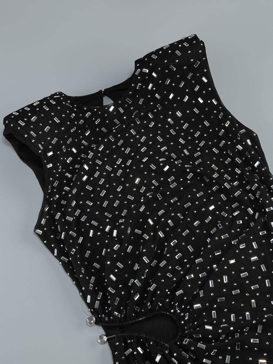 VIRAL BLACK CRYSTAL MAXI DRESS - OWNCI VIRAL BLACK CRYSTAL MAXI DRESS - OWNCI