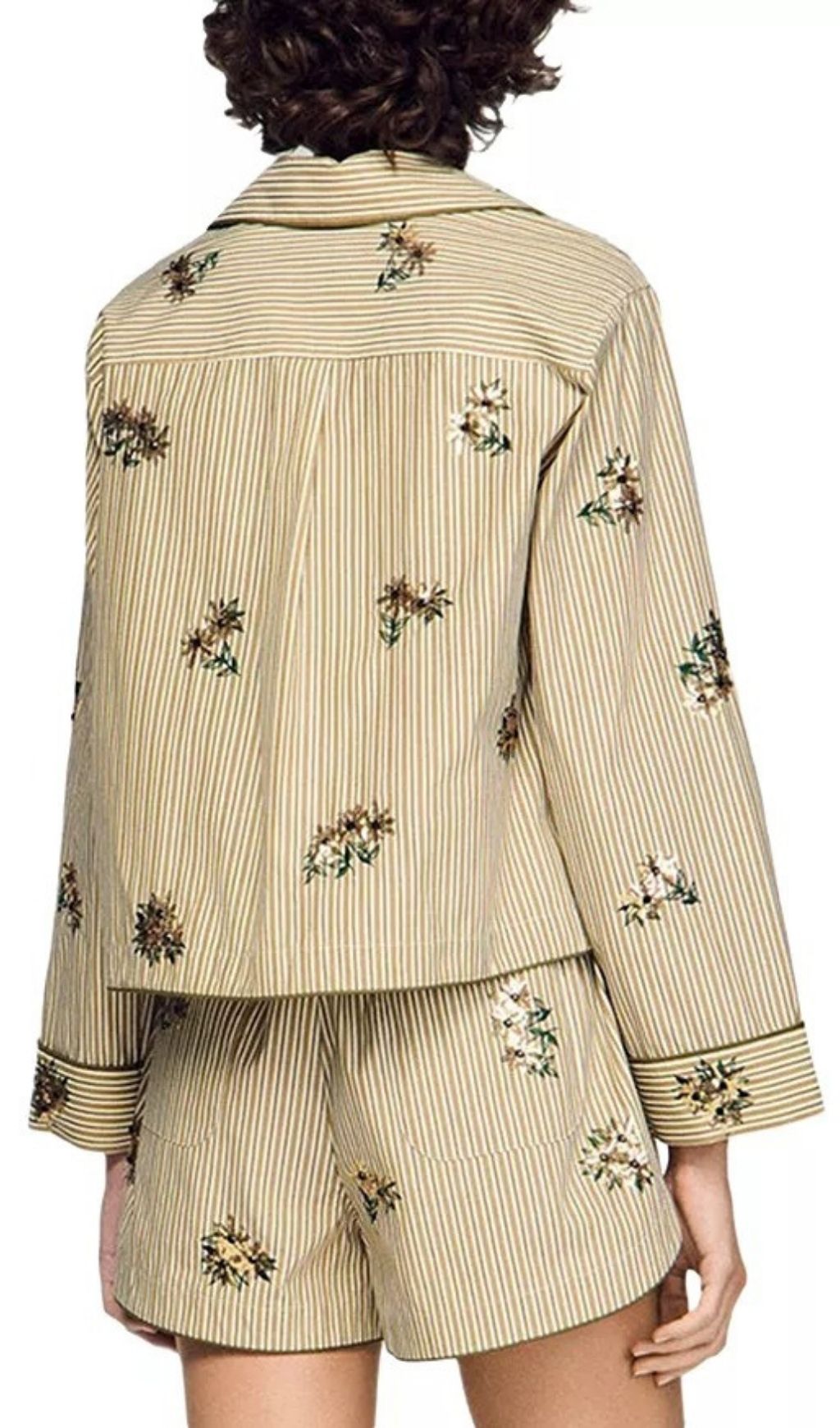 Fashionslee Women Nilla Embroidered Striped Shirt