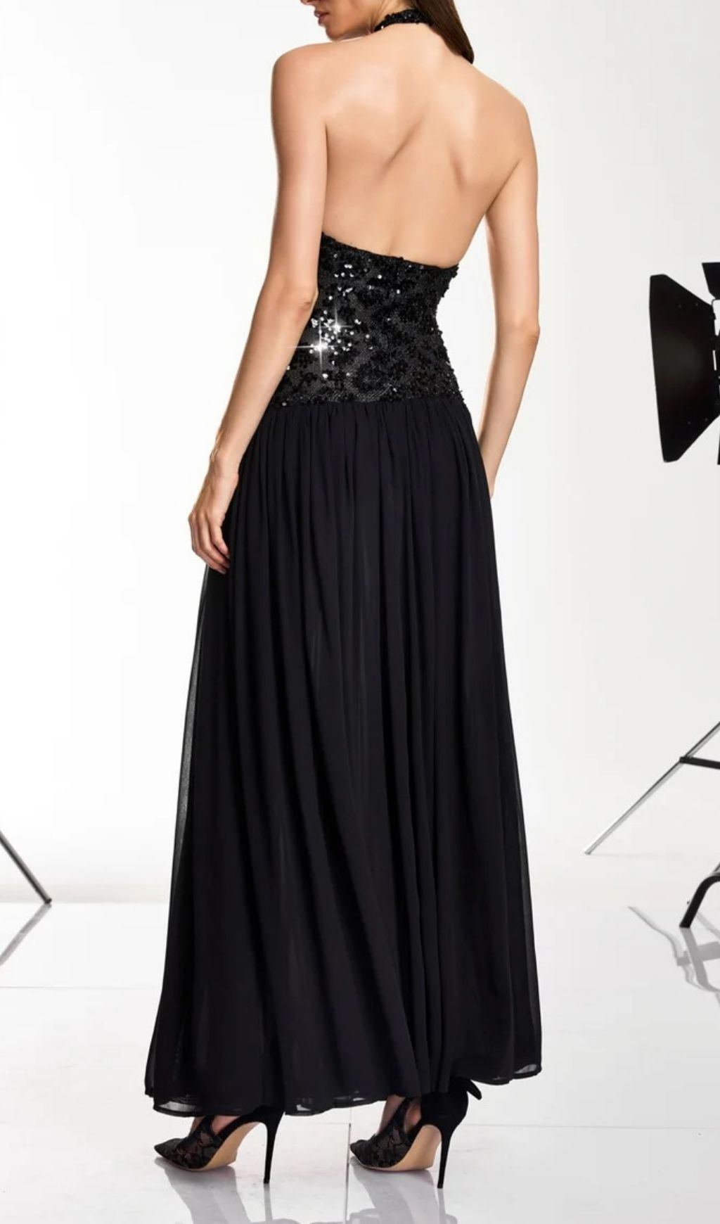 Fashionslee Women Keliro Sleeveless Sequin Maxi Dress