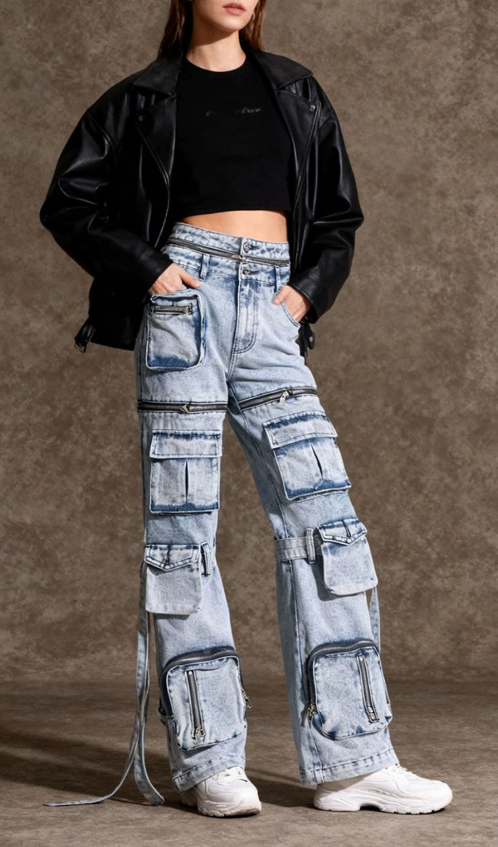 Fashionslee Women Jael Blue Pockets Jeans