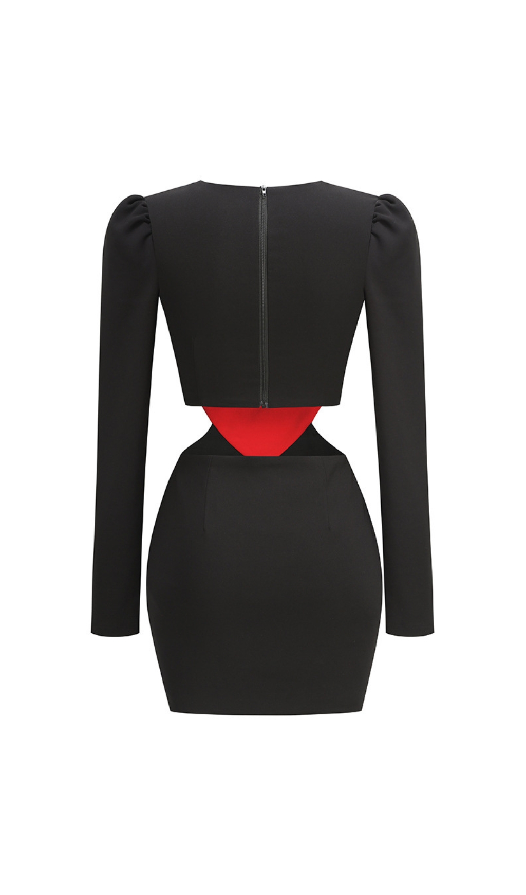 Fashionslee Women Brettney Red Heart Long Sleeve Mini Dress