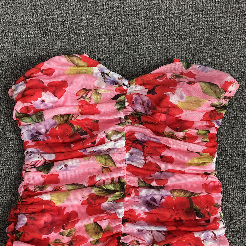 02f3550e27e29f50516aebac62e712e1.jpg Fashionslee Women Baki Strapless Floral Ruched Midi Dress