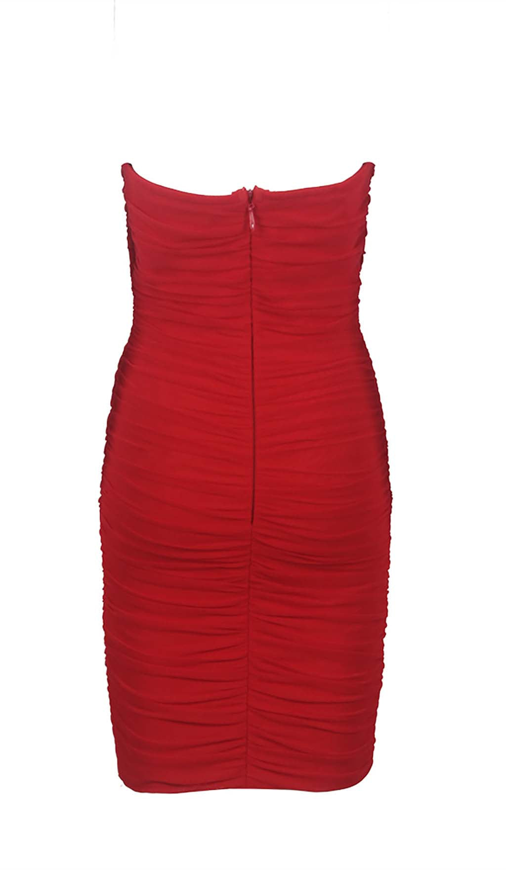 TRENDING RED PLUNGING HALTER MINI DRESS - OWNCI TRENDING RED PLUNGING HALTER MINI DRESS - OWNCI