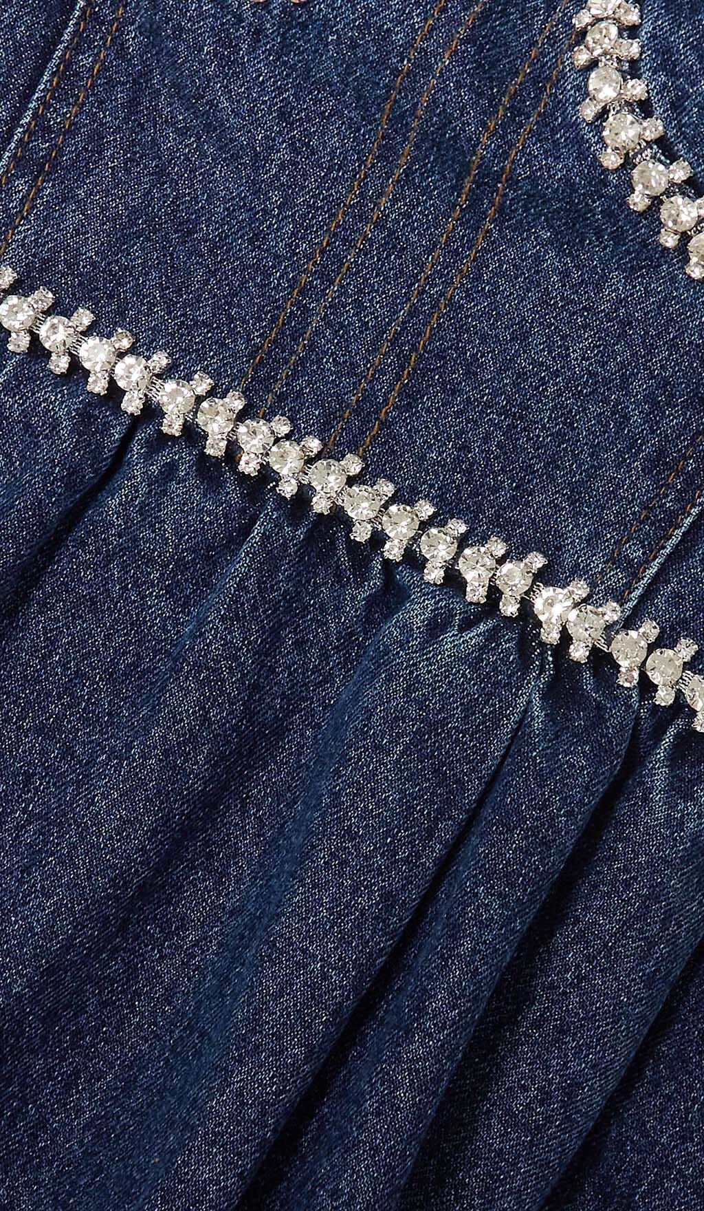 032f9ed9f172c05e01869b8fb8e0c217.jpeg Fashionslee Women Crystal-Embellished Denim Mini Dress In Blue