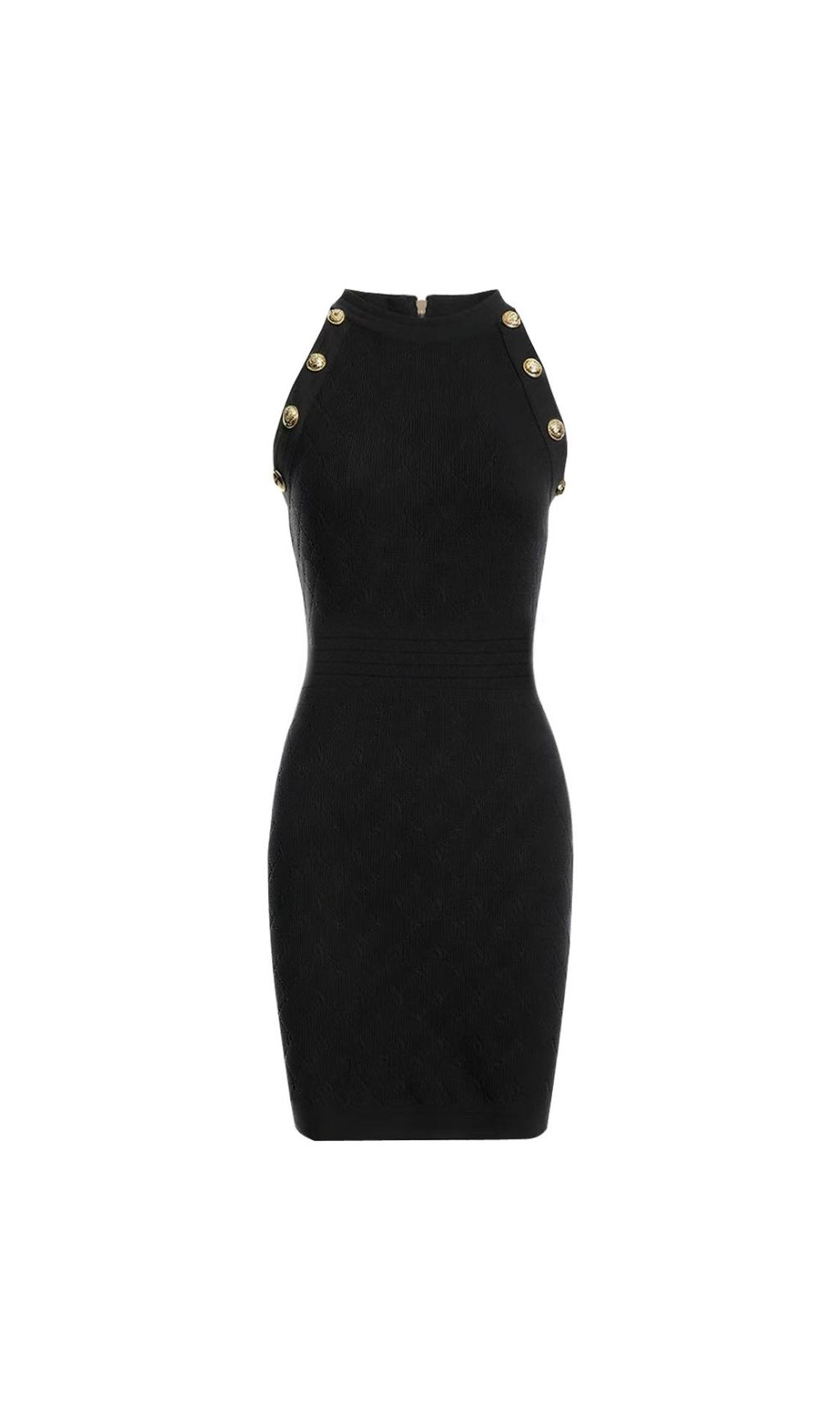 Fashionslee Women Kimber Black Sleeveless Knit Mini Dress