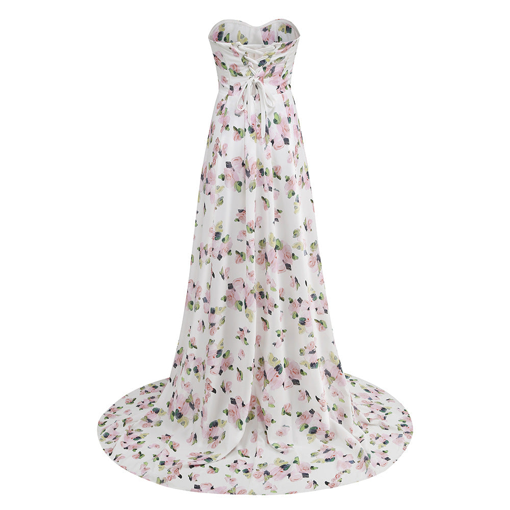 0363761fee3af9bd62a7f7977795696e.jpeg Fashionslee Women Strapless Floral Split Maxi Dress