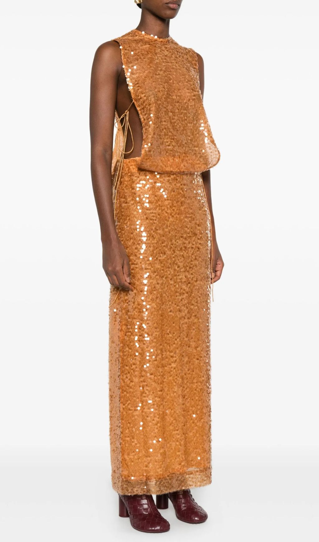 Fashionslee Women Ingalill Sleeveless Sequin Maxi Dress