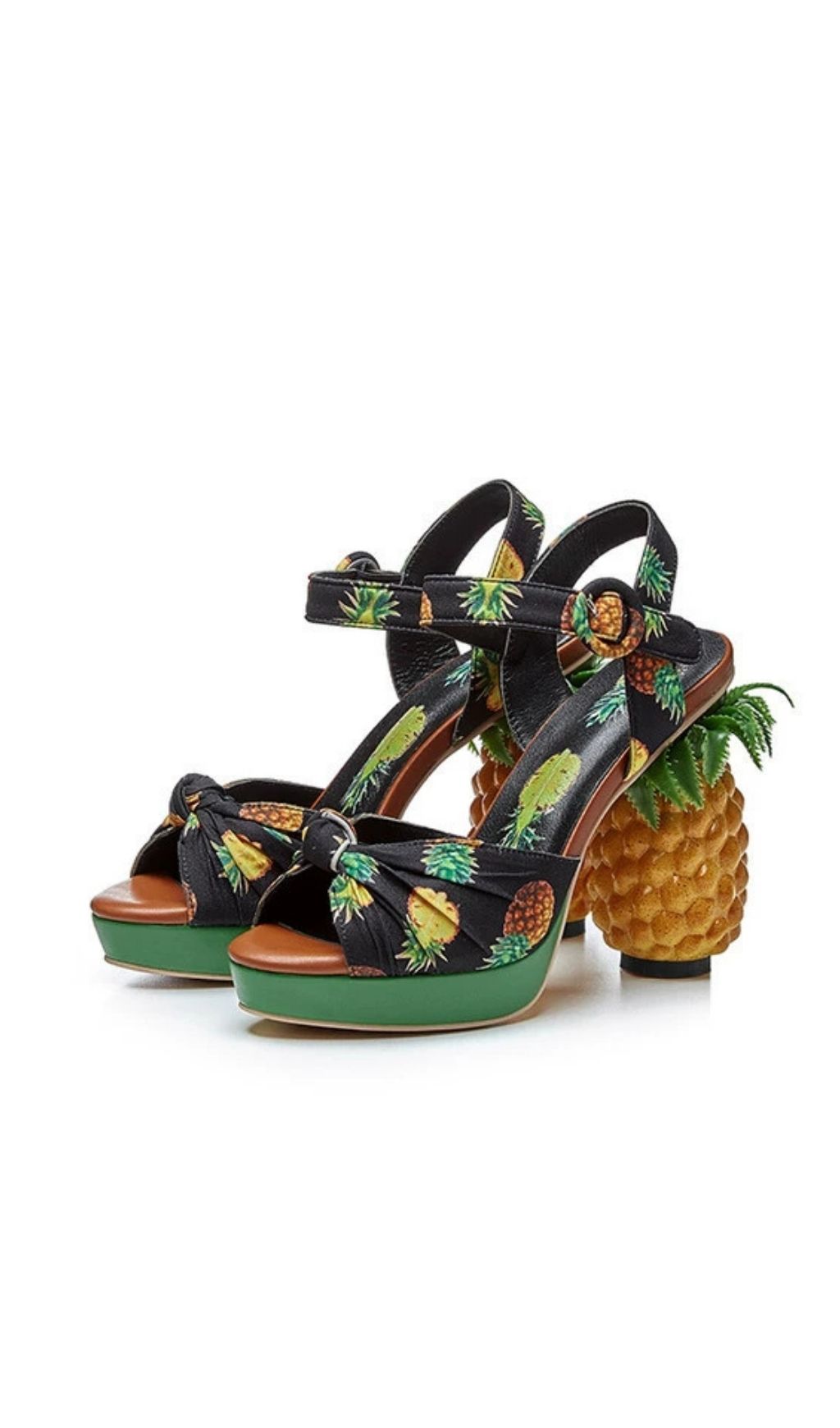 Fashionslee Women Azhira Pineapple Sandals In Black
