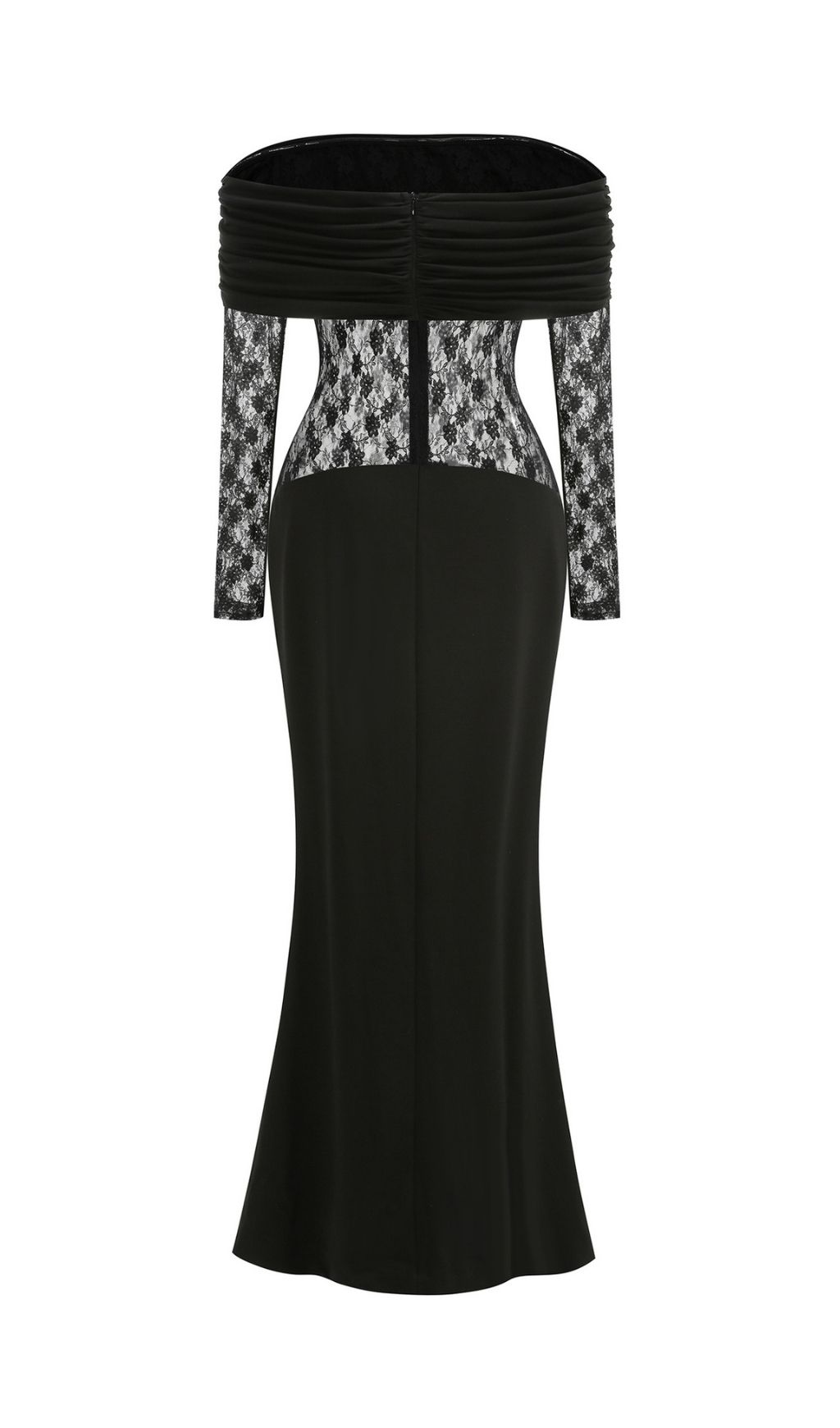0453322cc772e4e9f02296077e0b659e.jpg Fashionslee Women Kashiti Black Off-Shoulder Lace Maxi Dress