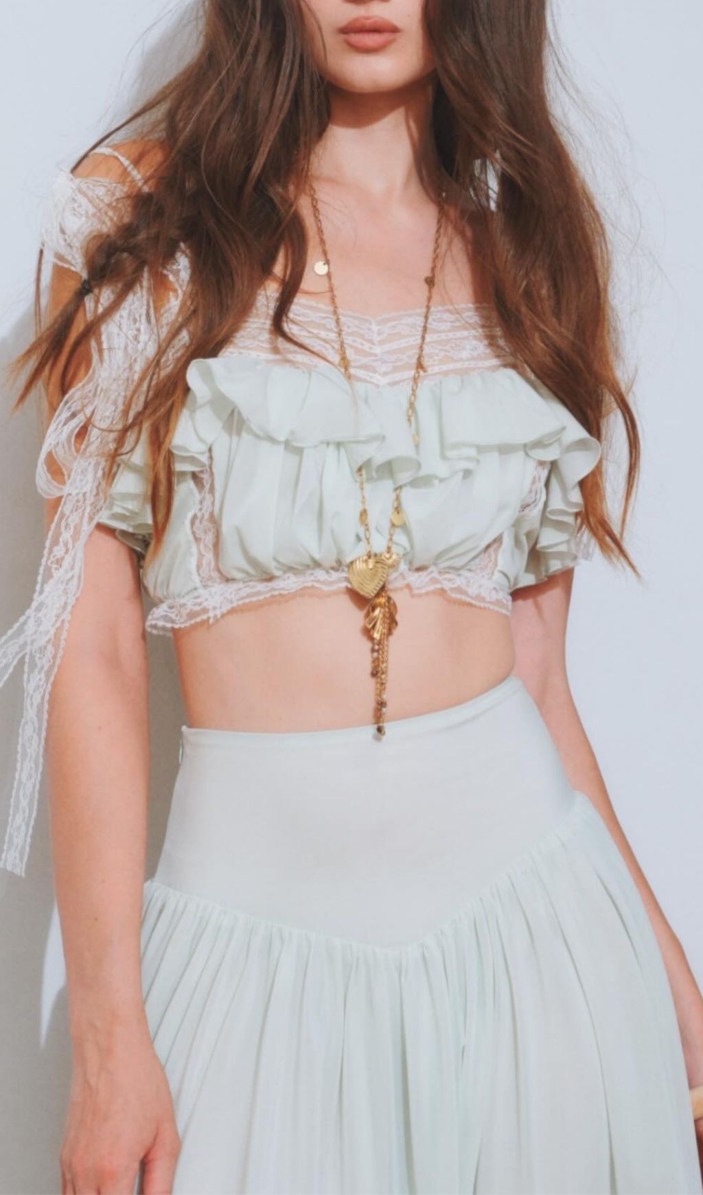 04655b569117e8cbe726cd2a3899d63a.jpg Fashionslee Women Koma Mint Lace Crop Top & Maxi Skirt Set