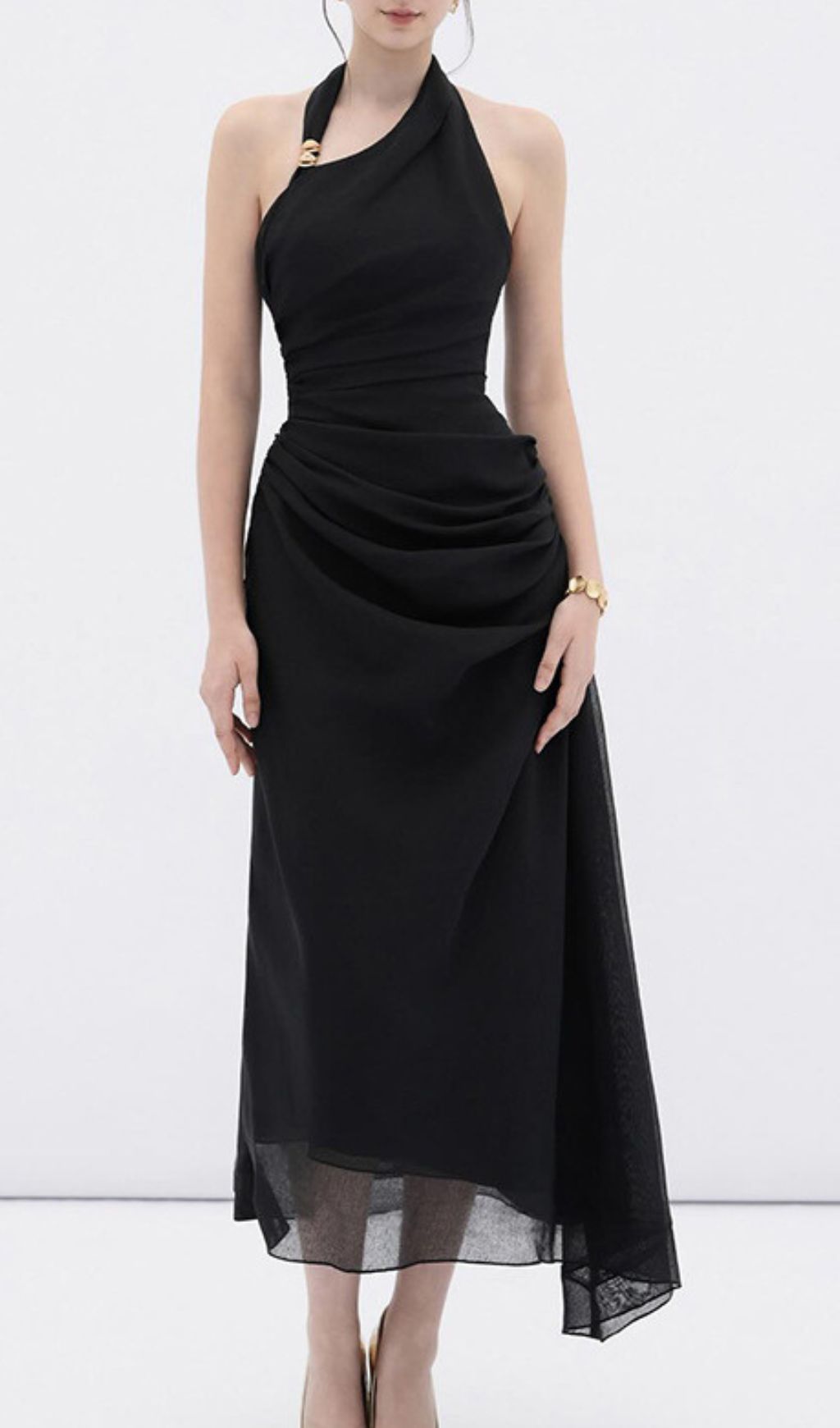 04bbf7581000fc2a00e39feb7f4e9d20.jpg Fashionslee Women Gibson Black Halter Maxi Dress