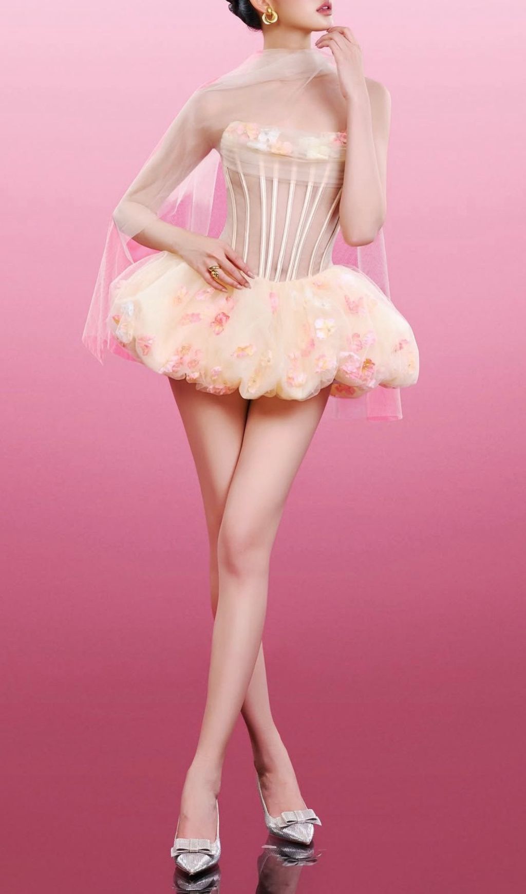 05235495b5dba57ed5d14ea9291abf84.jpg Fashionslee Women Jess Strapless Corset Flower Mini Dress