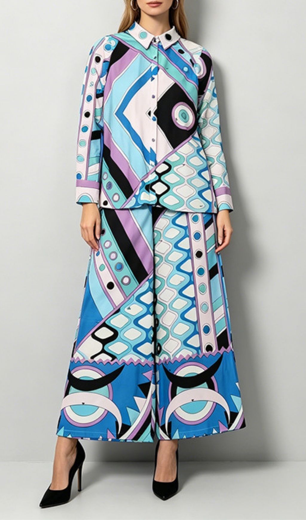 0572364635c01a0e9f332f51be0627c6.jpg Fashionslee Women Kiyoto Blue Printed Two-Piece Set
