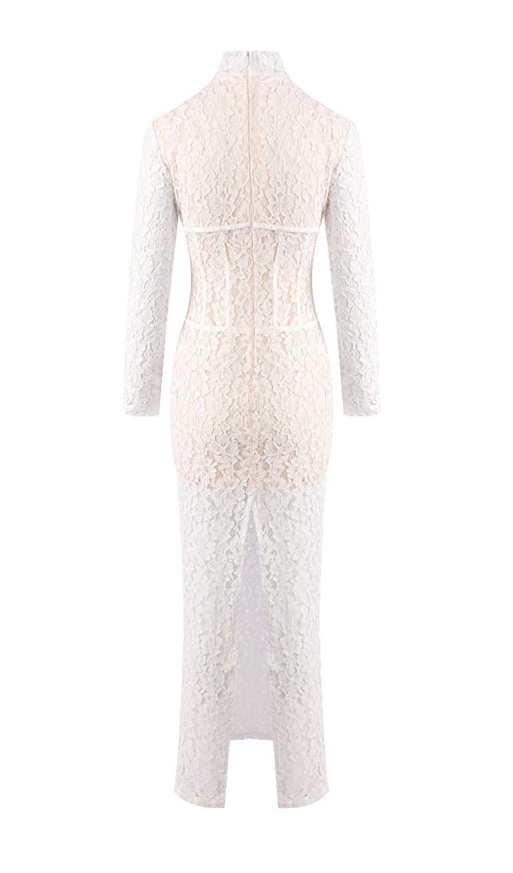 058a5a587d7ba37ab6e20f7767d59493.jpg Fashionslee Women Isolde White Flower Lace Corset Maxi Dress