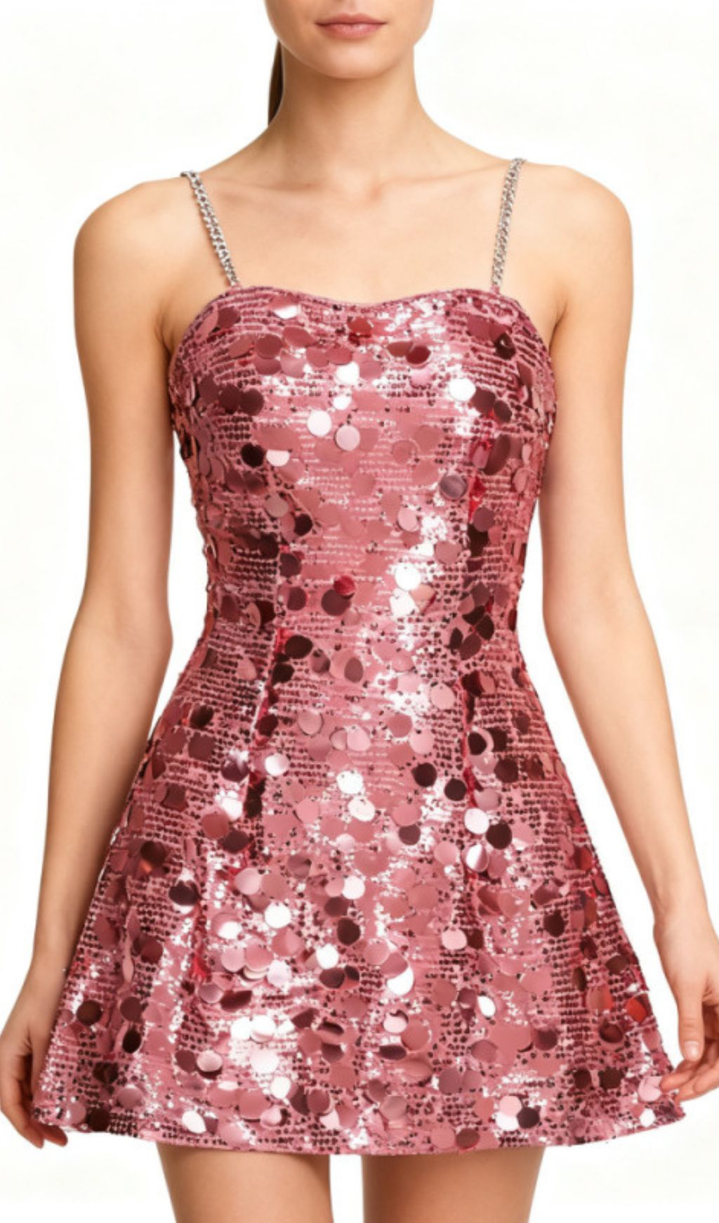 05b03c75045e83410c6c110612acf357.jpg Fashionslee Women Isabela Pink Sequin Mini Dress