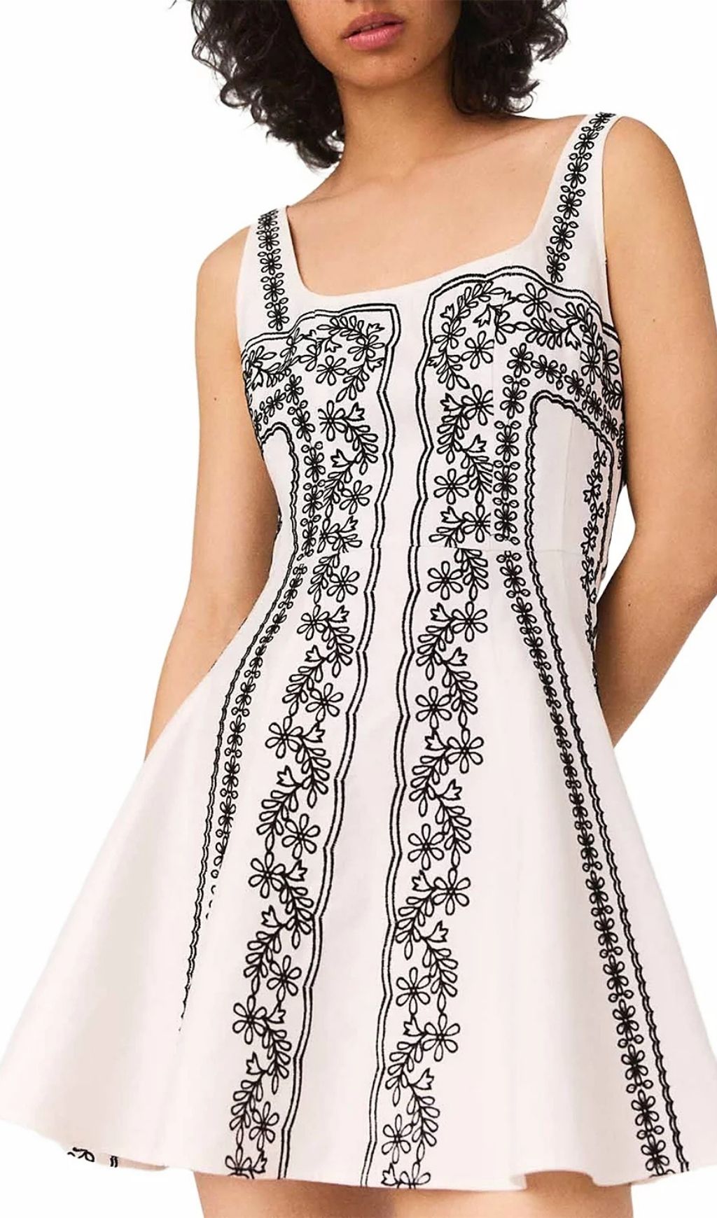 Fashionslee Women Short Embroidered Dress