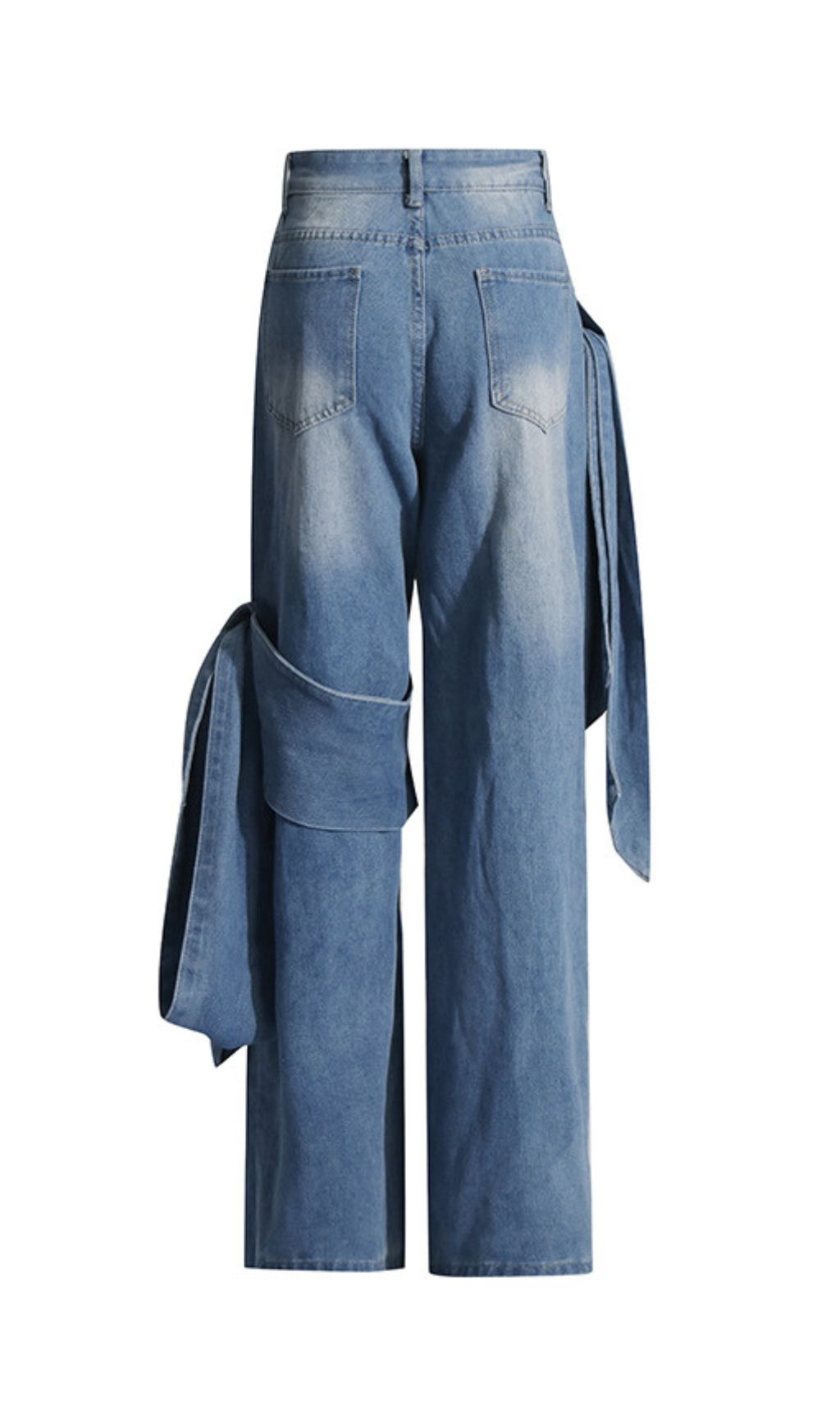 05d0e440ec2c4d3b56e8927a143516fc.jpg Fashionslee Women Hussain Blue Bow Denim Pants