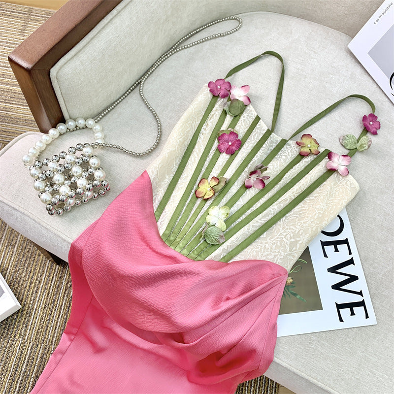 05d4b0e3f232c9b77037e00d8f003b60.jpeg Fashionslee Women Flower Vine Corset Midi Dress In Pink