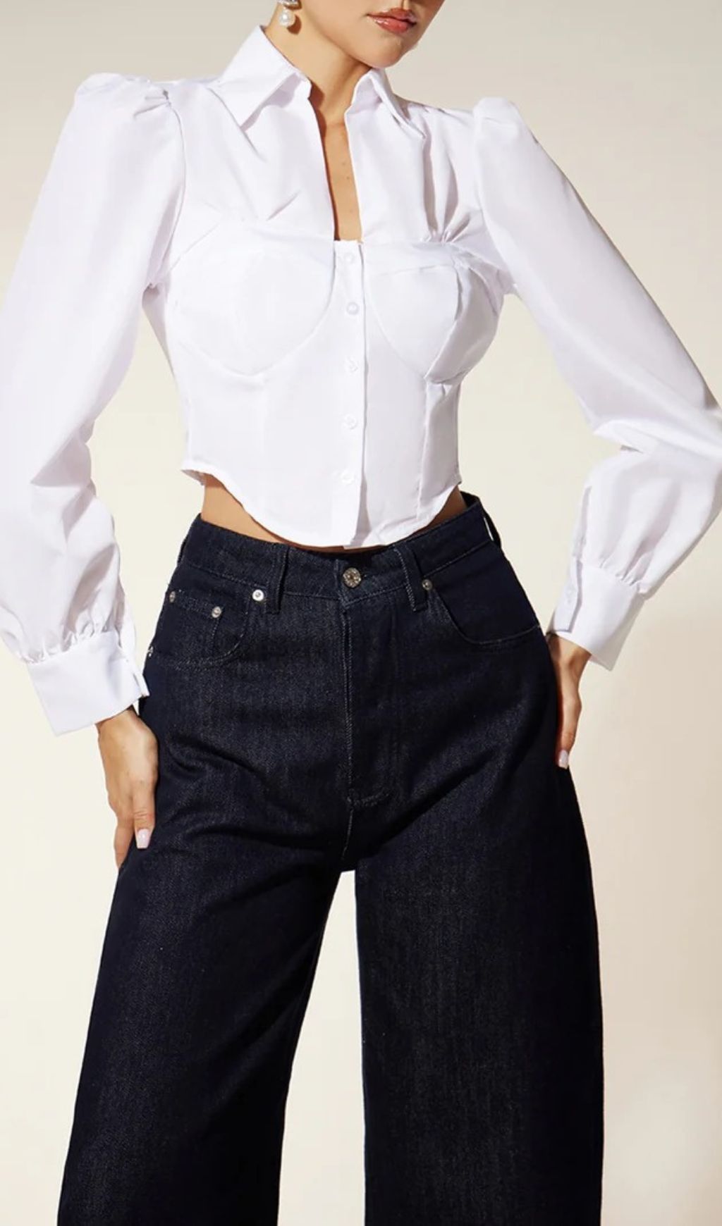 060891bc9f6820273fef0cce12131d37.jpg Fashionslee Women Ehren Long Sleeve Collar Shirt