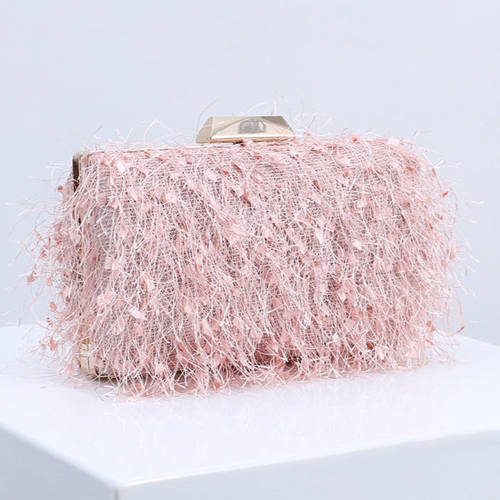 Fashionslee Women Andromeda Square Tassel Clutch