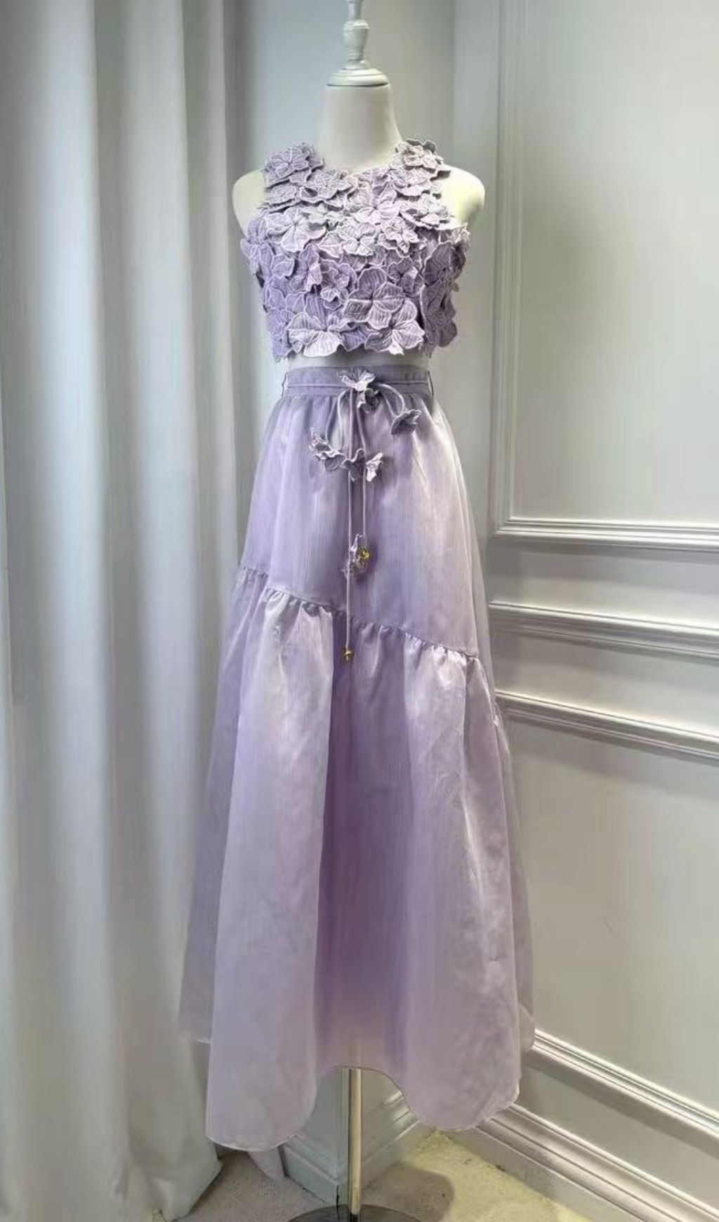 TRENDING PURPLE FLOWER TWO-PIECE SET - OWNCI TRENDING PURPLE FLOWER TWO-PIECE SET - OWNCI
