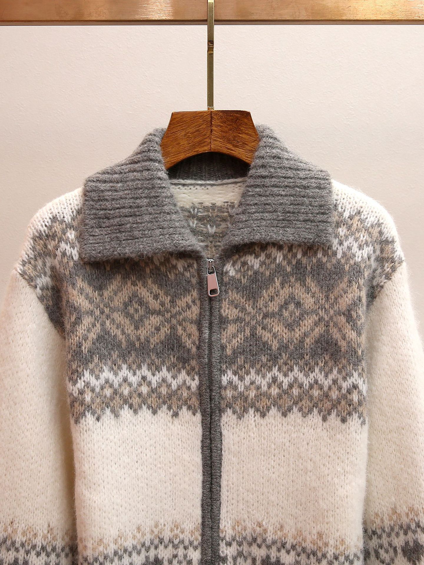 VINTAGE LAPEL SWEATER – MUST-HAVE AESTHETIC CARDIGAN - OWNCI