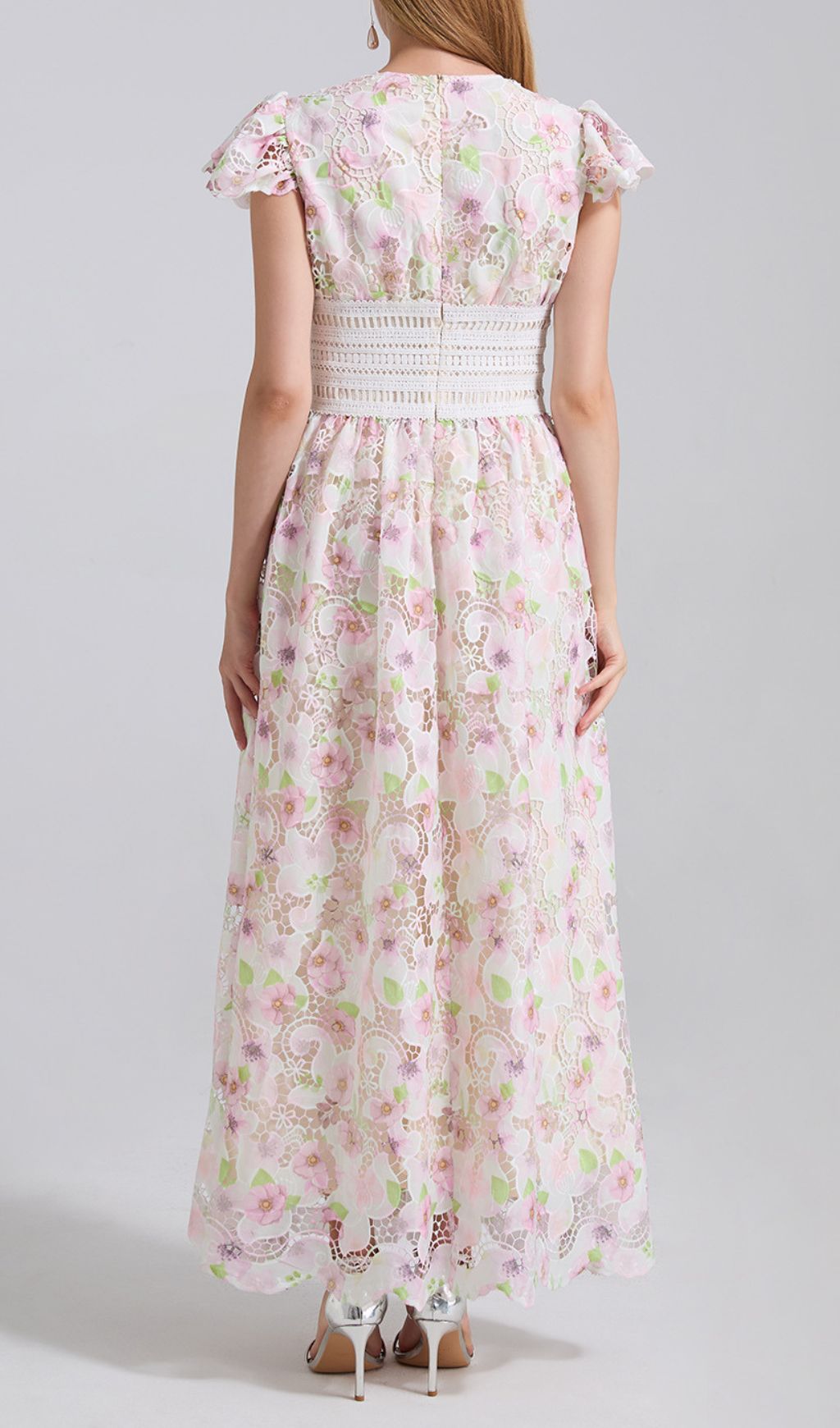 Fashionslee Women Ezlynn Flower Embroidery Maxi Dress