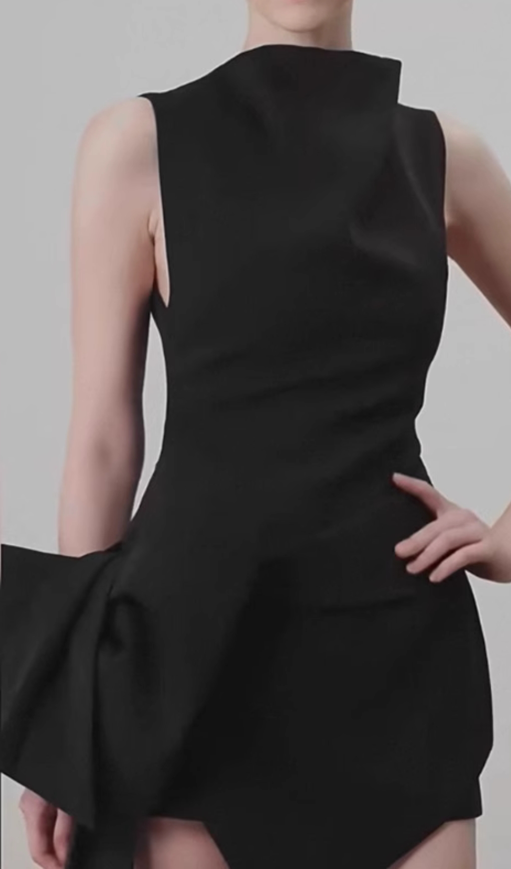 Fashionslee Women Emiliano Black Bow Mini Dress