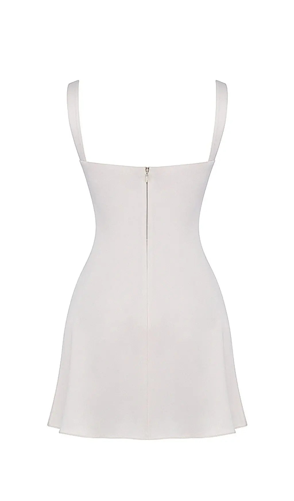 Fashionslee Women Vintage Cream Mini Dress