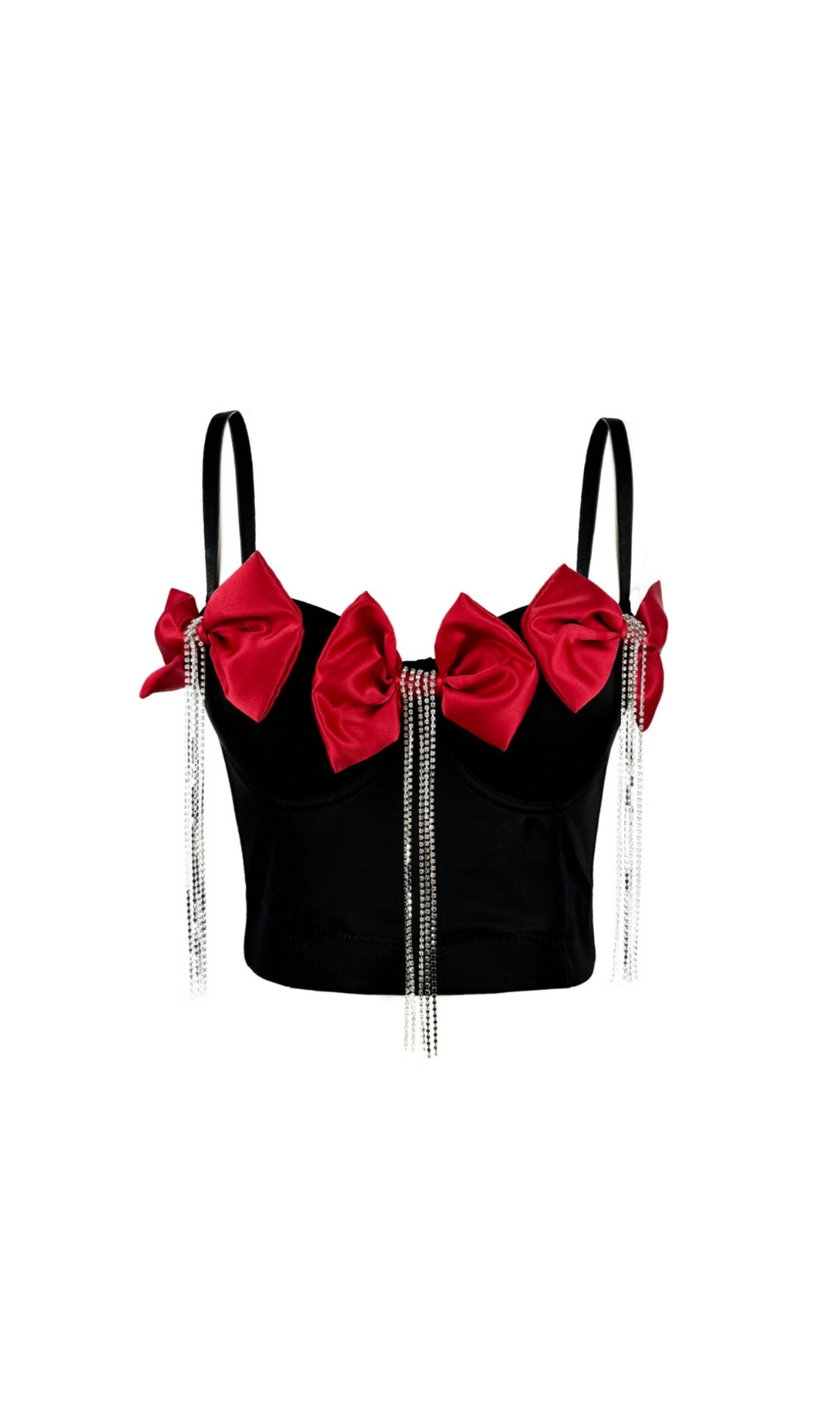 071b8e9a1f482f398dab26e499461c2f.jpg Fashionslee Women Dua Bow Tassel Crop Top