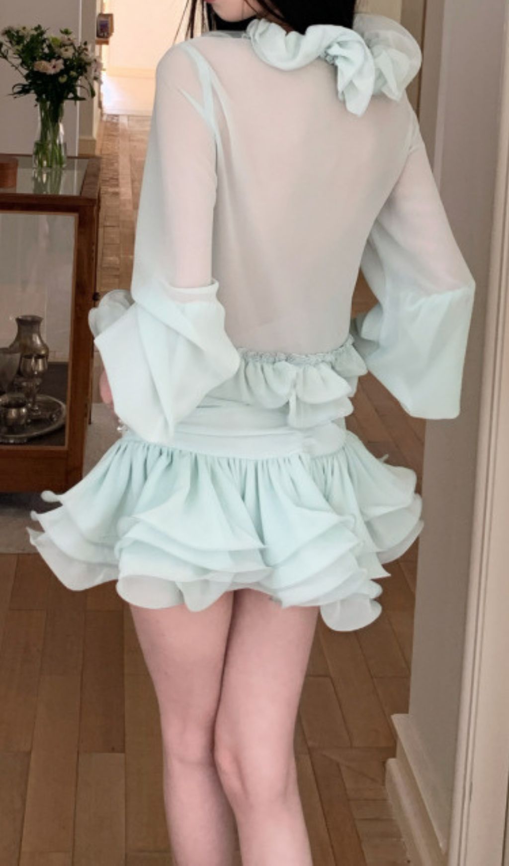 0742e1ea16a702d61dc1a4e7f5d32a48.jpg Fashionslee Women Fayola Green Ruffle Two-Piece Set